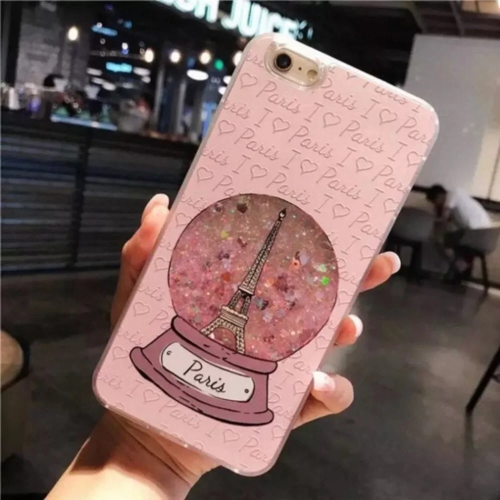 IPhone 7/8 Cases with Paris Pink Sparkle
